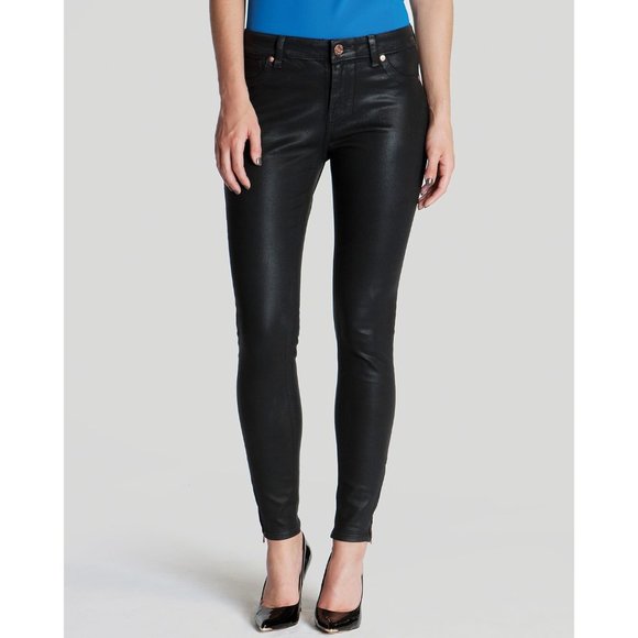 Ted Baker Black Anna Wax Finish Skinny Jeans - Picture 2 of 11